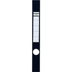 DURABLE ORDOFIX Selbstklebende Ordneretiketten 40 x 390 mm Schwarz 10 Stück