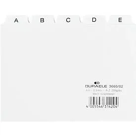 DURABLE Leitregister DIN A6 Weiß 14,8 x 10,5 cm 25 Stück