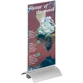 DURABLE Tischaufsteller 8587-19 DIN 1/3 A4 Transparent Acryl, Aluminium 10,7 x 8,5 x 23,7 cm