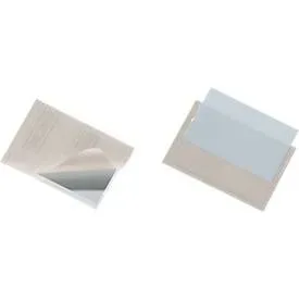 DURABLE Visitenkartentaschen Pocketfix Transparent Polyvinylchlorid 9 x 5,7 cm 100 Stück