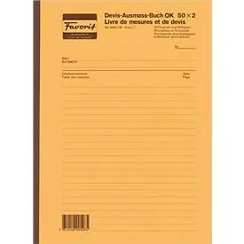 Favorit -  Devis-Ausmassbuch D/F A4 2095 OK weiss 50x2 Blatt, DIN A4
