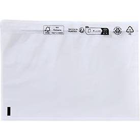 Dokumententasche/Lieferscheintasche SecurePack, C5, ohne Aufdruck, selbstklebend, wasserfest, FSC®-Kraftpapier, transparent, 250 Stück
