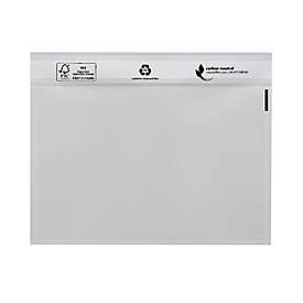 Dokumententasche Novafix, selbstklebend, Format C6, transparent neutral, LDPE, 250 Stück