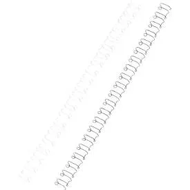 GBC Metall Drahtbinderücken Weiß 10 mm 130 Blatt DIN A4 100 Stück