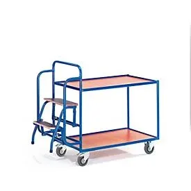 Etagenwagen mit Trittstufen, 2 Etagen
