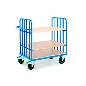 Etagenwagen  mit Schiebegriff, 1000 x 700 mm, mit variabler Einteilung für Etagenböden