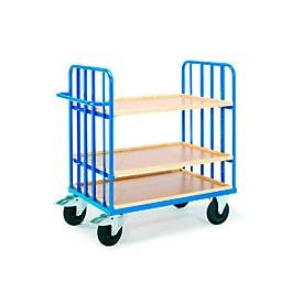 Etagenwagen mit Schiebegriff, 975 x 675 mm, mit variabler Einteilung für Etagenkästen