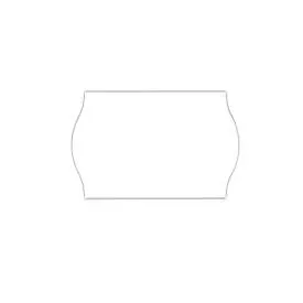 Etiketten mit Wellenrand, 26 x 16 mm, 10 Rollen, weiss (ablösbar)