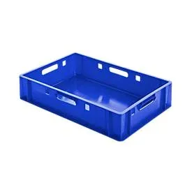 Euro Box Fleischkasten, lebensmittelecht, Inhalt 25,3 L, geschlossene Version, blau