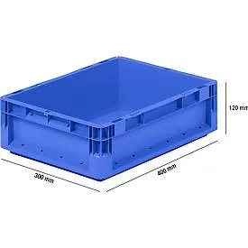 Euro Box Leichtbehälter ELB 4120, aus PP, Inhalt 10,9 L, ohne Deckel, blau