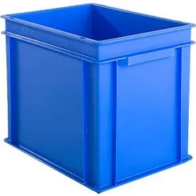 Euro Box Serie EF 4320, aus PP, Inhalt 29,5 L, geschlossene Wände, Unterfassgriff, blau