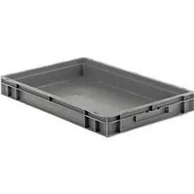 Euro Box Serie EF 6070, aus PP, Inhalt 14,3 L, geschlossene Wände, Unterfassgriff, grau