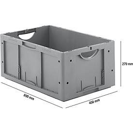 Euro Box Serie LTB 6270, aus PP, Inhalt 51,4 L, ohne Deckel, grau