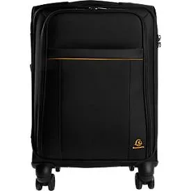 Exactive Trolley mit Laptop- & Tabletfächern, Handgepäckformat, TSA-Schloss & USB-Anschluss, 4 Rollen, schwarz
