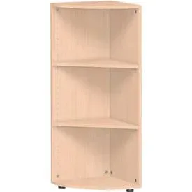 Eckabschlussregal PALENQUE, 3 OH, B 400 x T 400 x H 1104 mm, Buche