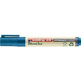 Edding 28 EcoLine Whiteboardmarker, Rundspitze, nachfüllbar, blau, 10 Stk.