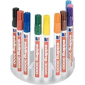 edding 3000 Rundspitze Permanentmarker Mittel Rundspitze 3 mm Farbig assortiert Nachfüllbar 10 Stück