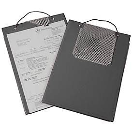 EICHNER Auftragstasche Edge, für DIN A4 Dokumente, Schlüsselfach, B 230 x T 5 x H 330 mm, 10 Stück, grau