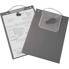 EICHNER Auftragstasche Plus, Klettverschluss und Schlüsselfach, für DIN A4 Dokumente, grau, 10 Stück