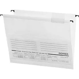 EICHNER Hängemappen,für Formate bis DIN A4, Öffnung seitlich, PVC, weiss, 10 Stück