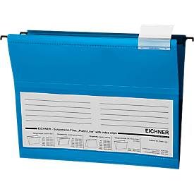 Eichner Hängetaschen, für Formate bis Din A4, PVC, 10 Stück, blau