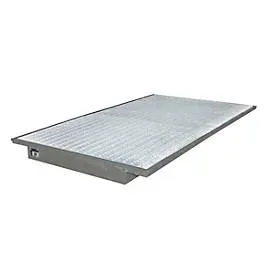 Bauer® Einhänge-Auffangwanne aus Stahl, inkl. Gitterrost, für Trägerlänge 2.200mm, feuerverzinkt