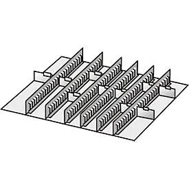 Einrichtungs-Sortiment, 6 Zwischenstege/10 Trennwände, 75 mm