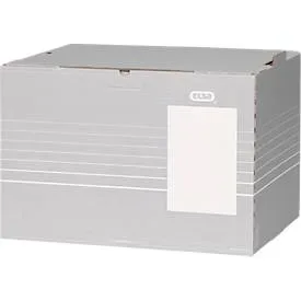 ELBA Tric Archivbox Grau 46,5 x 32,5 x 36 cm Wellpappe 10 Stück
