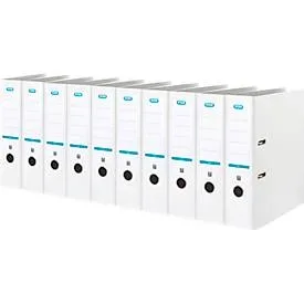 ELBA Ordner smart, DIN A4, Rückenbreite 80 mm, 10 Stück, weiss