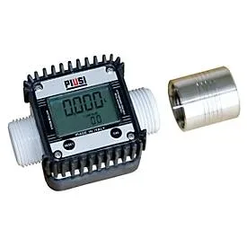 Elektrischer Durchflusszähler K24, 6-100 l pro Minute, 1? AG, mit 1? Muffe, Kunststoff