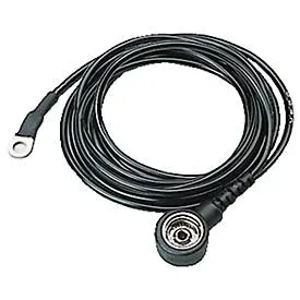 Erdungsleitung Bedrunka+Hirth, für ESD Tischbeläge & ESD Bodenmatten, 1 x 10 mm Druckknopf, 4 mm Öse, Länge 1,5 m, schwarz