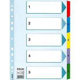Esselte Karton-Register Mylar, Zahlen 1-5