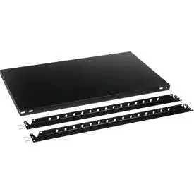 Fachboden für Grundregal/Anbauregal ORDO Business, höhenverstellbar, Stärke 40 mm, Tragkraft bis 185 kg, B 1300 x T 500 x H 40 mm, Stahl, schwarz