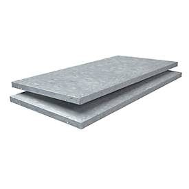 Fachboden, für Steckregal, 1200 x 400 mm, verzinkt, 2 Stück