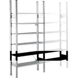 Fachbodenregal SSI Schäfer R3000, Grundregal, 5 verzinkte Böden, Tiefe 400 mm, Fachlast 150 kg, B 1345/1315 x H 1960 mm