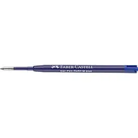 Faber-Castell Ersatz-Gelrollermine G2, Strichstärke 0,6 mm, Ø 1,0 mm, Schreibfarbe blau, dokumentenecht, mit Metallspitze, Kunststoff, 10 Stück
