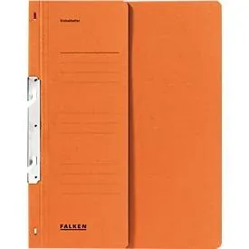 Falken Hakenmappe halber Deckel und Verschlussmittelchansim DIN A4 Orange Karton