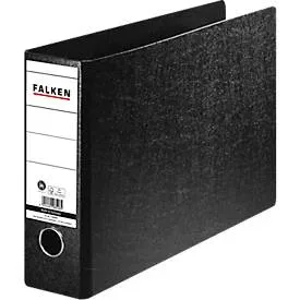 Falken Ordner 11285947 A4 75 mm Schwarz 2 Ringe
