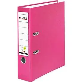 Falken PP-Color Ordner DIN A4 80 mm Rosa 2 Ringe PP-Color Pappkarton