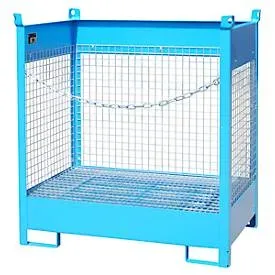 Bauer® Auffangwanne aus Stahl, stapelbare Fass-Palette FSP-2 D, lackiert, Lichtblau