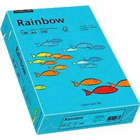 Farbiges Kopierpapier Mondi Rainbow, DIN A4, 120 g/m², blau, 1 Paket = 250 Blatt