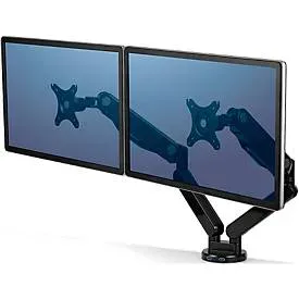 FELLOWES Monitorhalter Platinum Series 8042501 doppel, schwarz