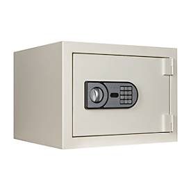 Feuersicherer Safe Fire Safe Light, 25 min Brandschutz, Elektronikschloss, Verankerungsmaterial, B 460 x T 452 x H 335 mm, 20 l, reinweiss RAL 9010