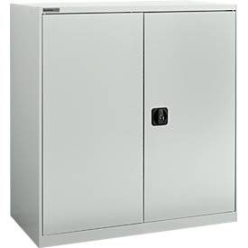 Flügeltürenschrank Schäfer Shop Select MS-i 12409, Stahlblech, B 950 x T 400 x H 1215 mm, 3 OH, Lichtgrau, bis 150 kg