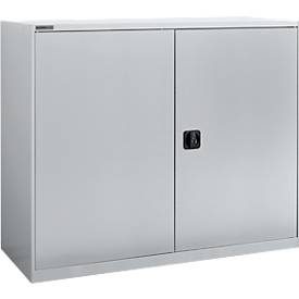 Flügeltürenschrank Schäfer Shop Select MS-i 12412, Stahlblech, B 1200 x T 400 x H 1215 mm, 3 OH, Weissaluminium, bis 150 kg