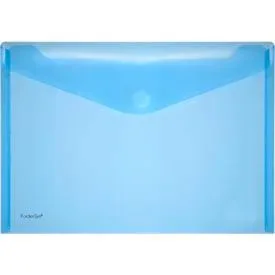 FolderSys Dokumententasche, DIN A4 quer, Klettverschluss, PP, blau
