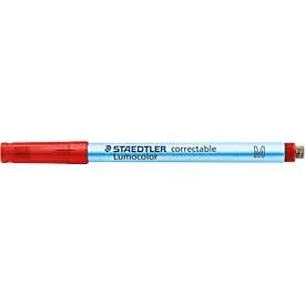 Folienstifte Staedtler Lumocolor® correctable 305, Linienbreite M, trocken abwischbar, 10 St., rot