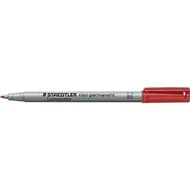 STAEDTLER Lumocolor Non-Permanent  Folienstifte Mittel Faserschreiber Rot 10 Stück
