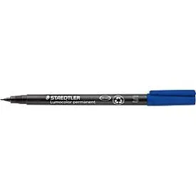 STAEDTLER Lumocolor Universal Lumocolor Rundspitze Permanentmarker Extra Fein Rundspitze 0,4 mm Blau Nachfüllbar 10 Stück
