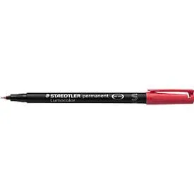 STAEDTLER Lumocolor Universal 317 Rundspitze Marker Extra Fein Rundspitze 0,4 mm Rot Nachfüllbar 10 Stück